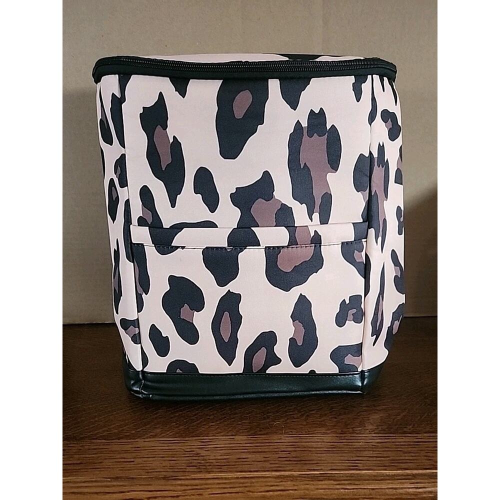 Insulated Leopard Print Backpack Cooler